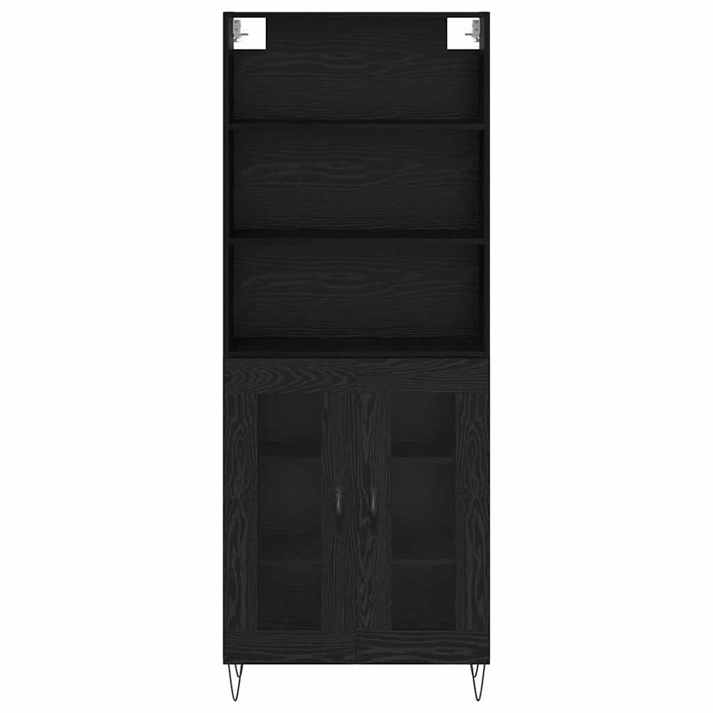 Highboard 2 stk. Sort eg 69,5 x 34 x 180 cm