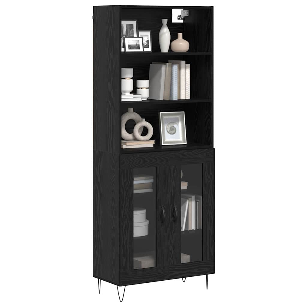 Highboard 2 stk. Sort eg 69,5 x 34 x 180 cm