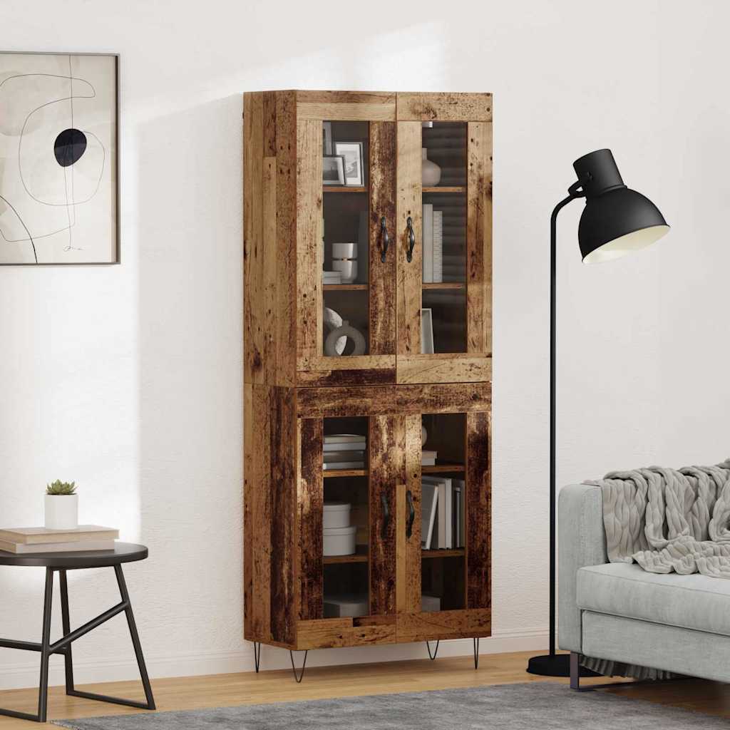 Highboard Gammelt træ 69,5 x 34 x 90 cm Konstrueret træ