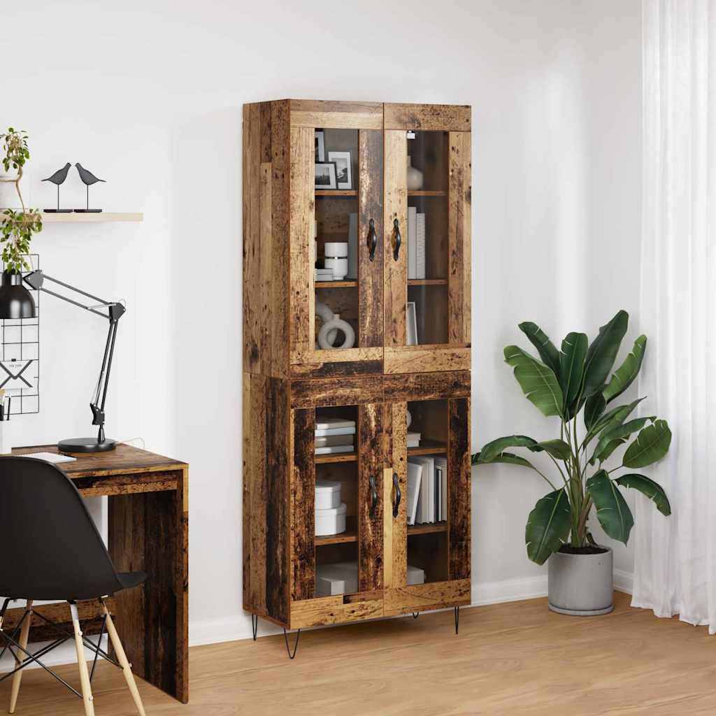 Highboard Gammelt træ 69,5 x 34 x 90 cm Konstrueret træ