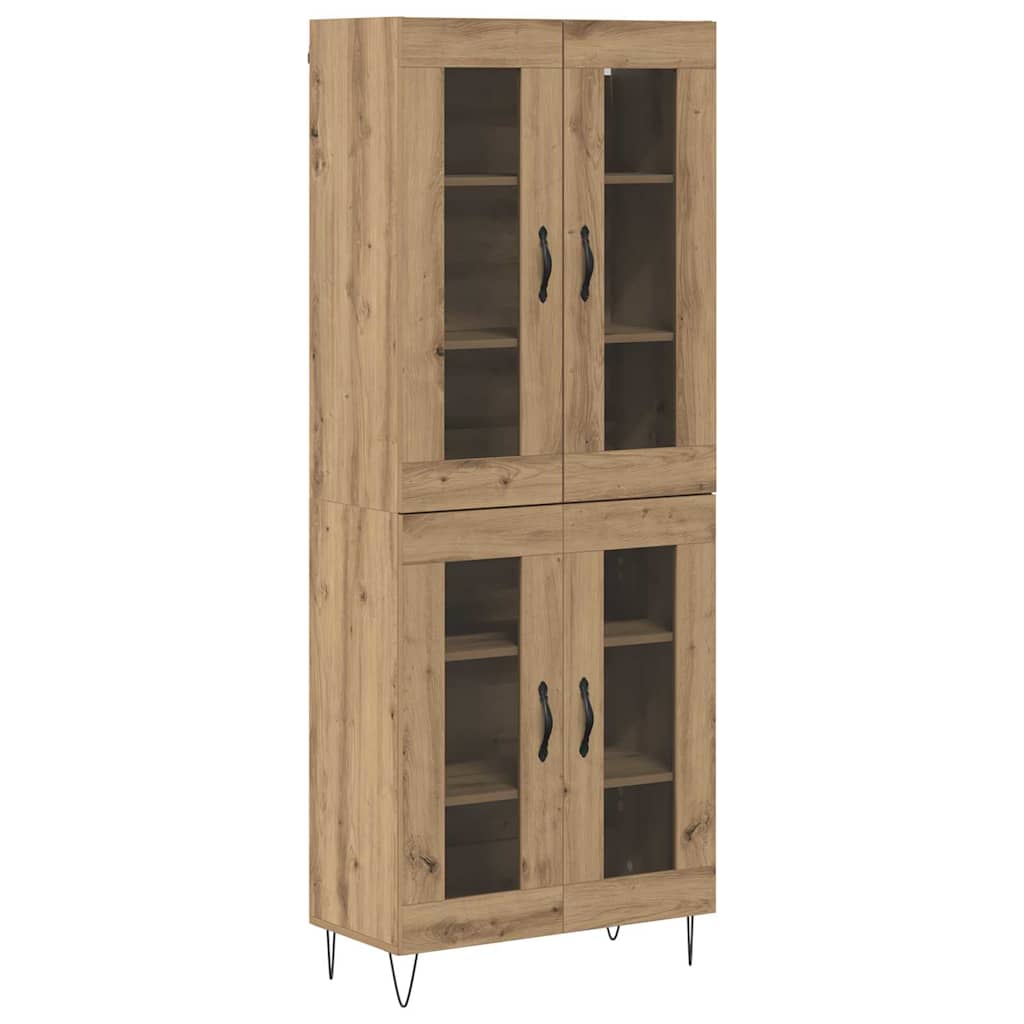 Highboard Artisan Egetræ 69,5 x 34 x 90 cm Konstrueret træ