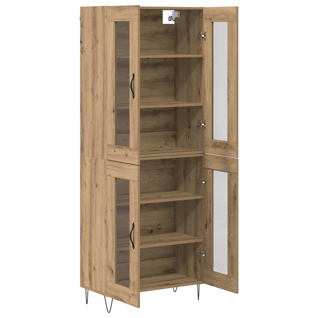 Highboard Artisan Egetræ 69,5 x 34 x 90 cm Konstrueret træ