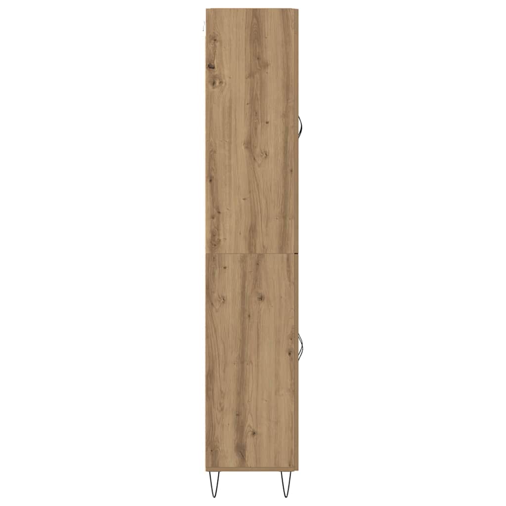 Highboard Artisan Egetræ 69,5 x 34 x 90 cm Konstrueret træ