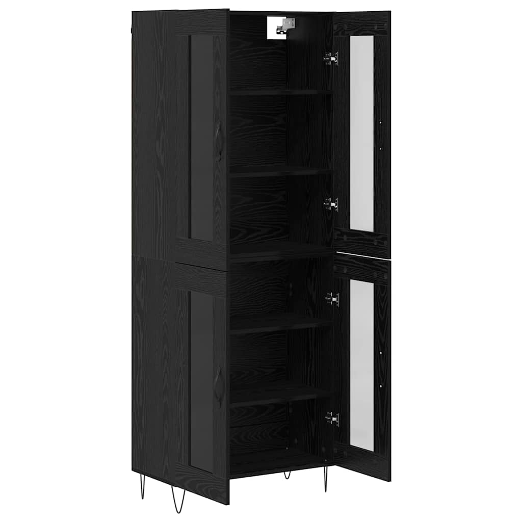 Highboard Sort eg 69,5 x 34 x 90 cm Konstrueret træ