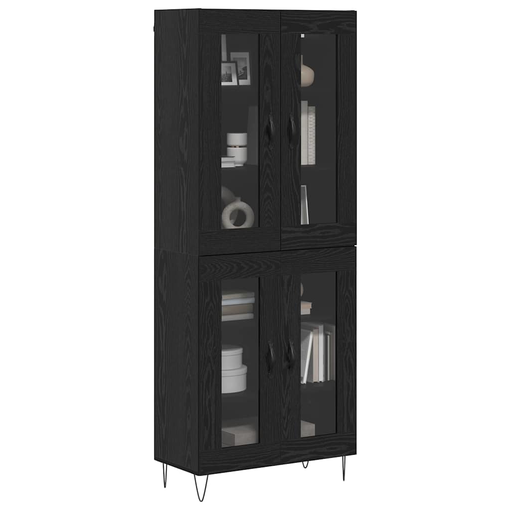 Highboard Sort eg 69,5 x 34 x 90 cm Konstrueret træ