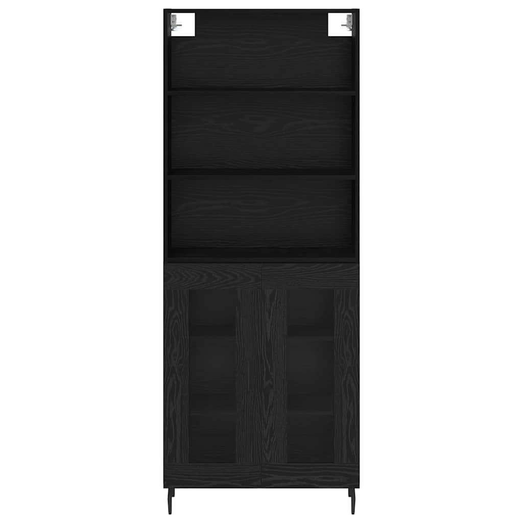 Highboard 2 stk. Sort eg 69,5 x 32,5 x 180 cm Konstrueret træ