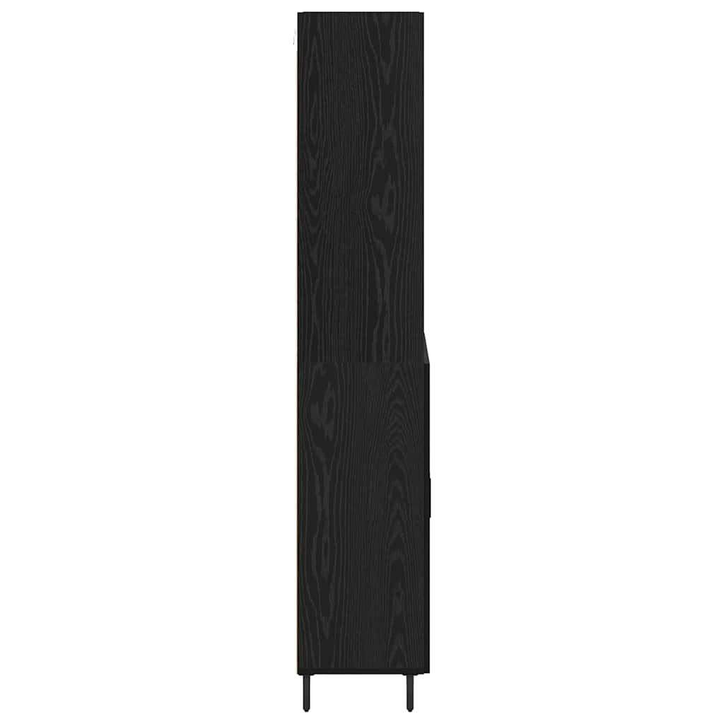 Highboard 2 stk. Sort eg 69,5 x 32,5 x 180 cm Konstrueret træ