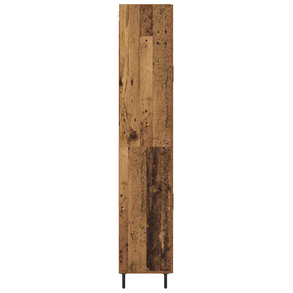 Highboard 2 stk. Gammelt træ 69,5 x 34 x 180 cm Konstrueret træ