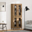 Highboard 2 stk. Artisan Egetræ 69,5 x 34 x 180 cm