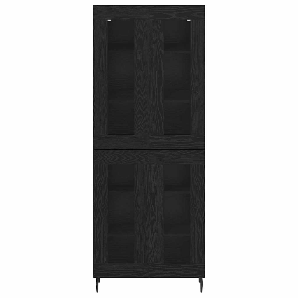Highboard 2 stk. Sort eg 69,5 x 34 x 180 cm Konstrueret træ