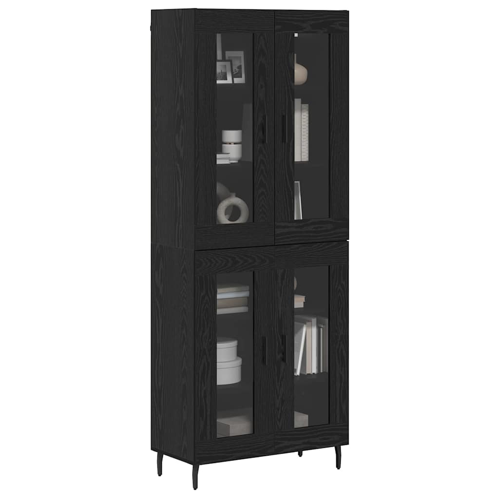 Highboard 2 stk. Sort eg 69,5 x 34 x 180 cm Konstrueret træ