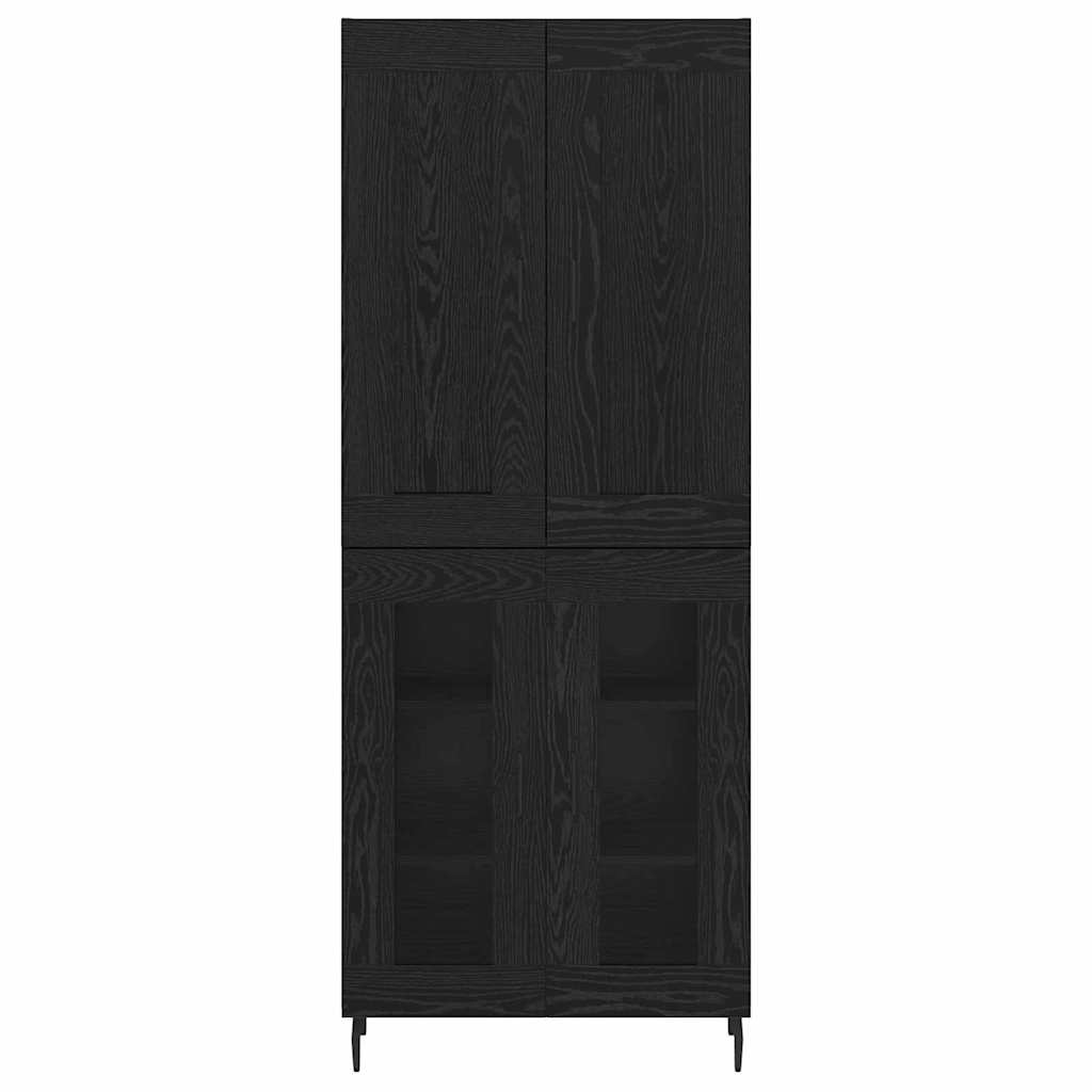 Highboard 2 stk. Sort eg 69,5 x 34 x 180 cm Konstrueret træ