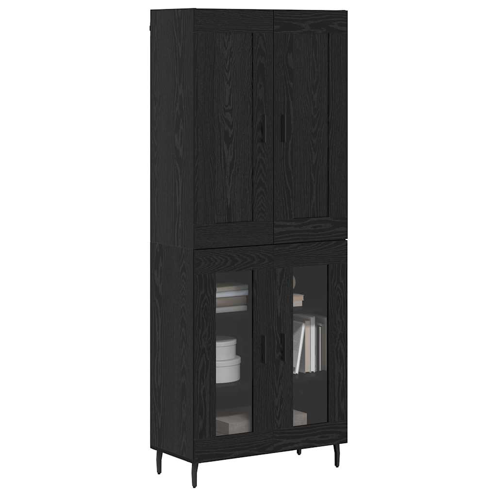 Highboard 2 stk. Sort eg 69,5 x 34 x 180 cm Konstrueret træ
