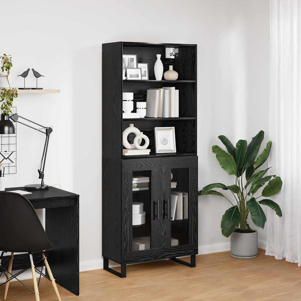 Highboard 2 stk. Sort eg 69,5 x 34 x 180 cm