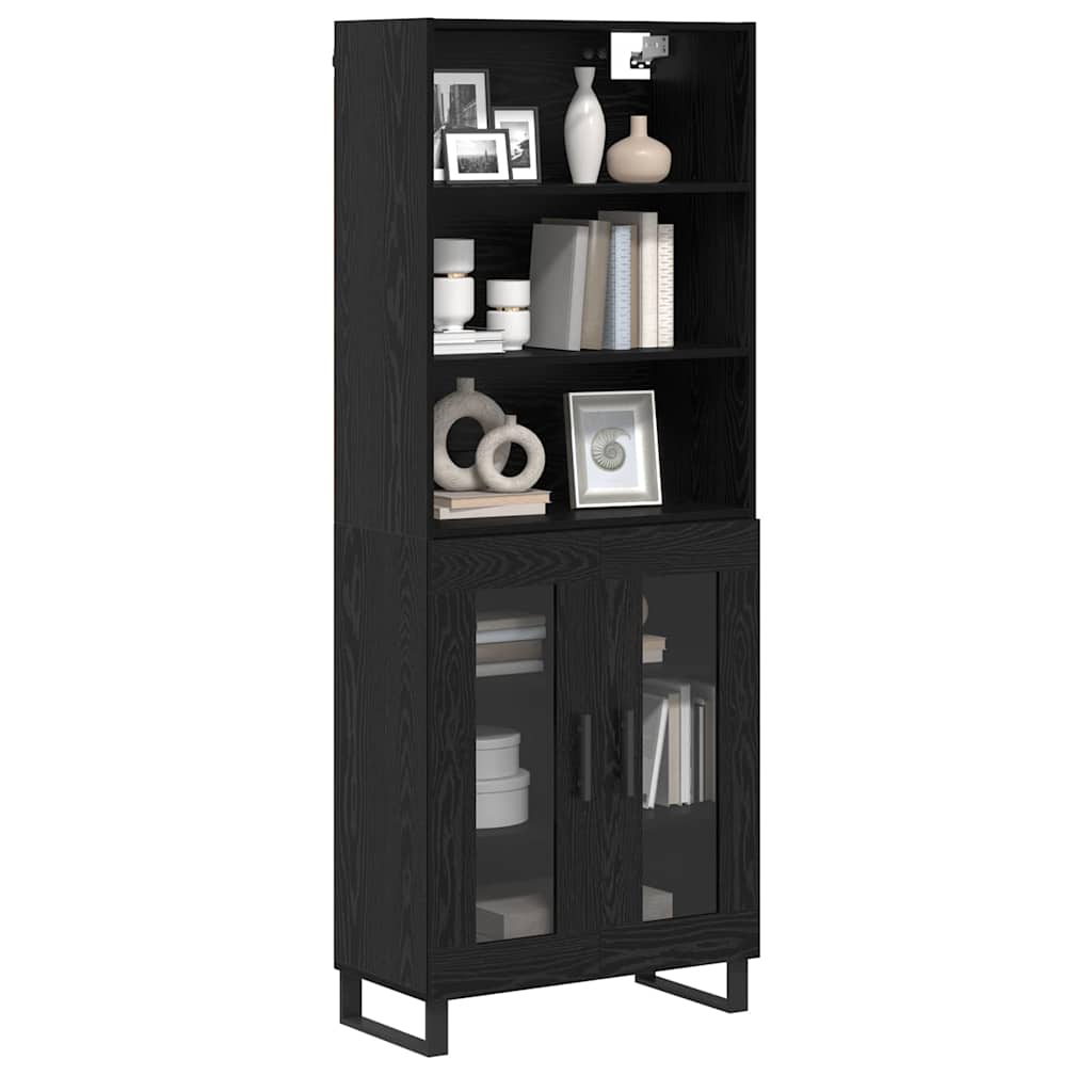Highboard 2 stk. Sort eg 69,5 x 34 x 180 cm