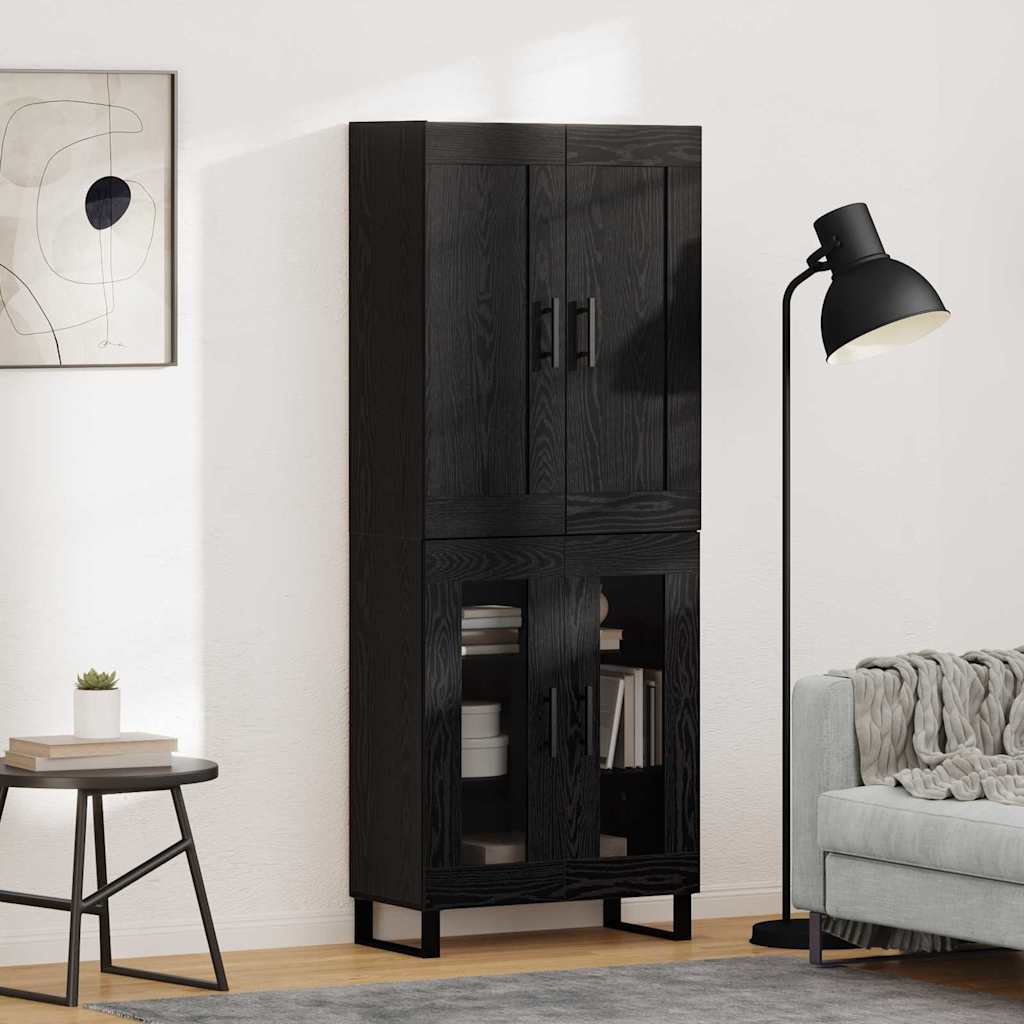 Highboard 2 stk. Sort eg 69,5 x 34 x 180 cm