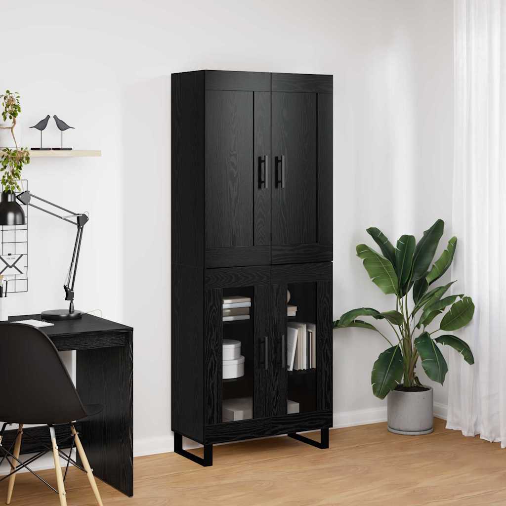 Highboard 2 stk. Sort eg 69,5 x 34 x 180 cm