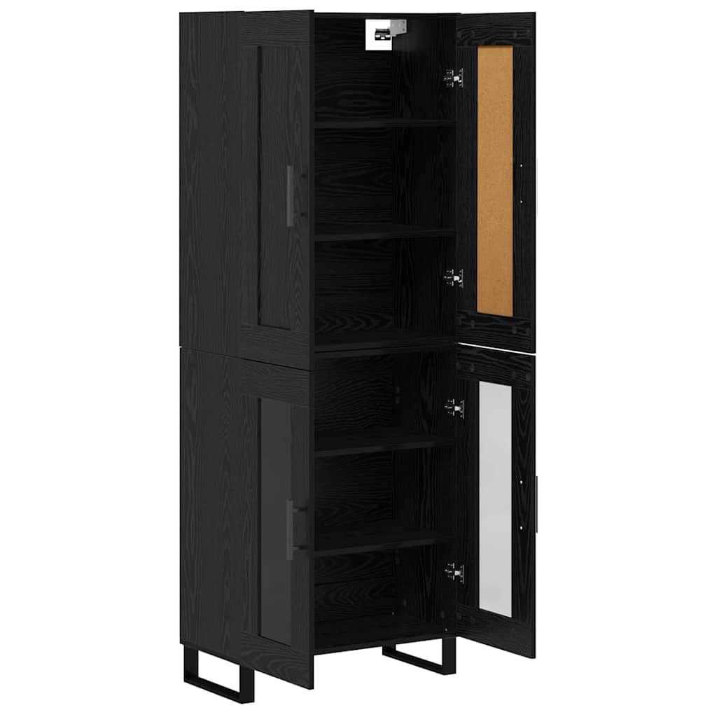 Highboard 2 stk. Sort eg 69,5 x 34 x 180 cm