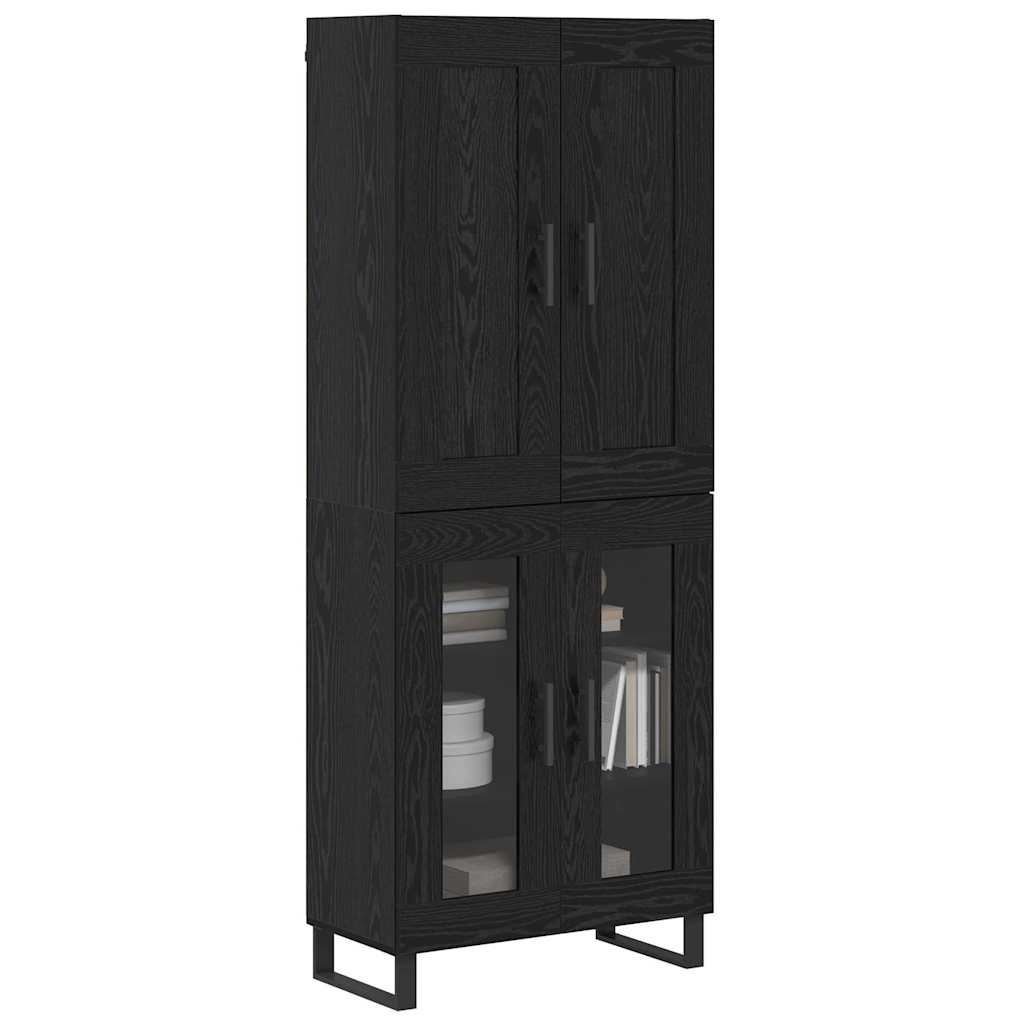 Highboard 2 stk. Sort eg 69,5 x 34 x 180 cm