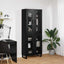 Highboard 2 stk. Sort eg 69,5 x 34 x 180 cm Konstrueret træ