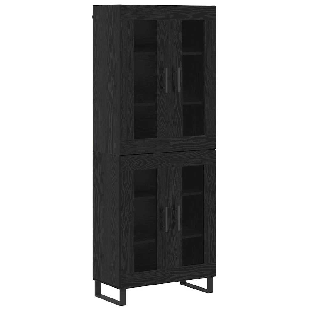 Highboard 2 stk. Sort eg 69,5 x 34 x 180 cm Konstrueret træ