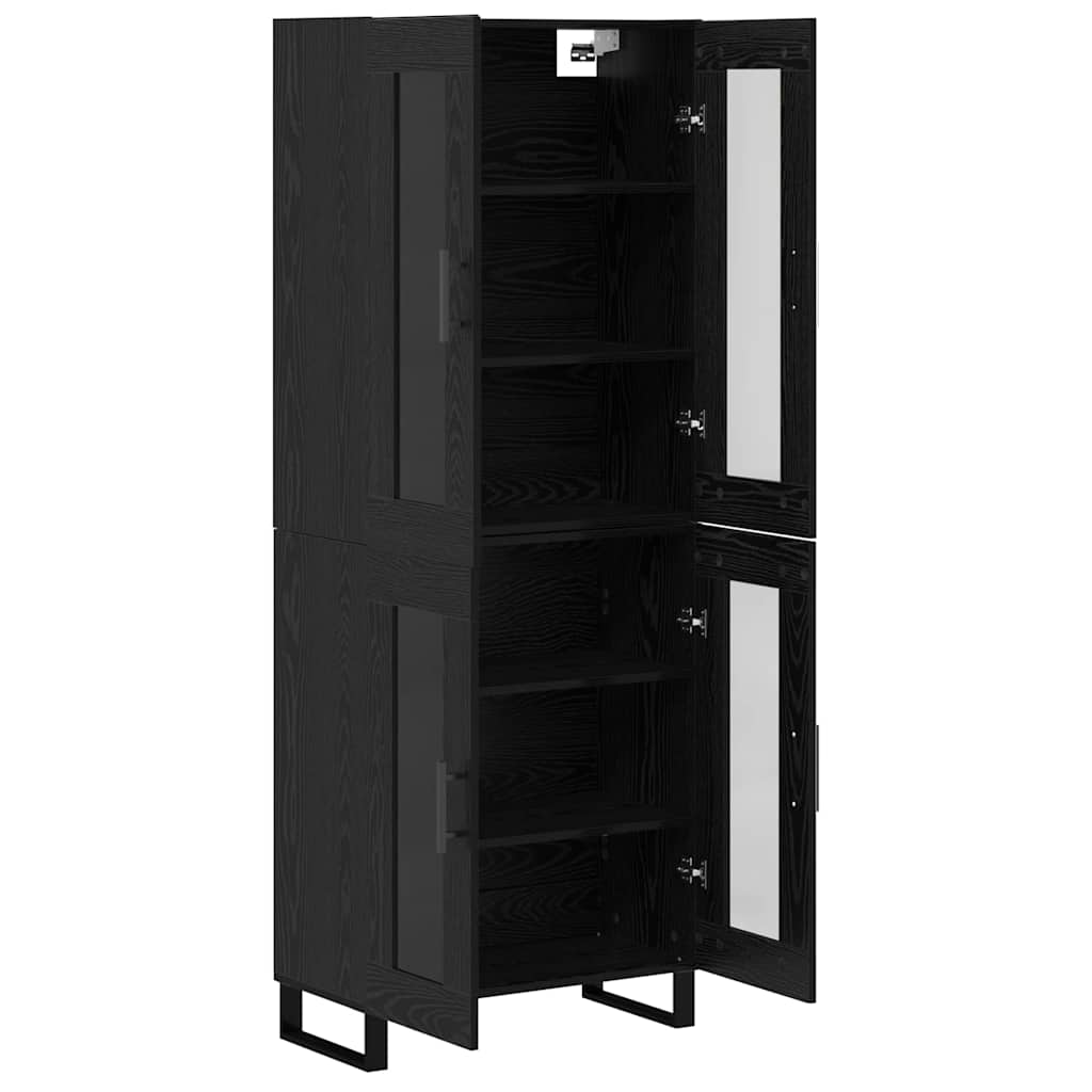 Highboard 2 stk. Sort eg 69,5 x 34 x 180 cm Konstrueret træ
