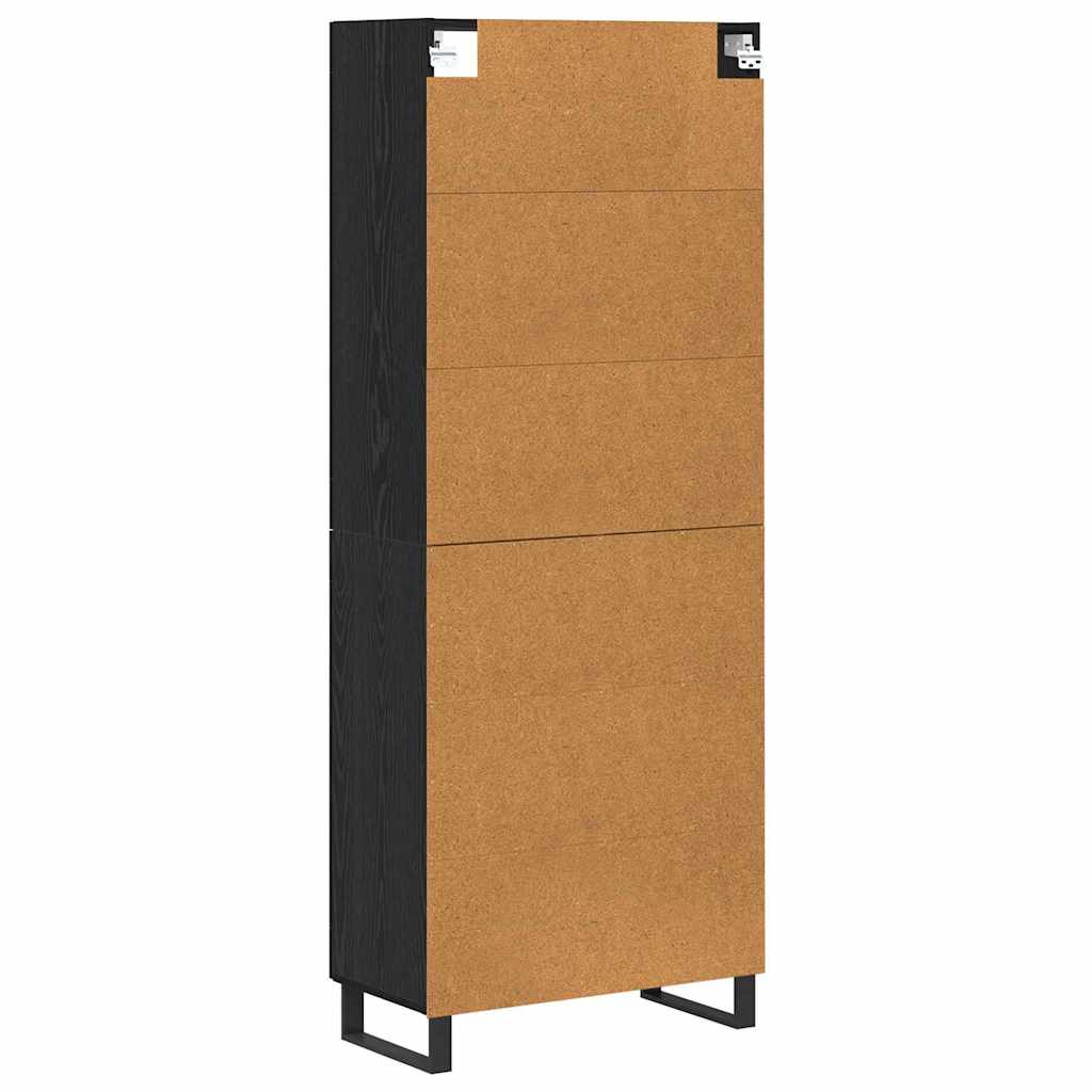 Highboard 2 stk. Sort eg 69,5 x 34 x 180 cm Konstrueret træ