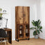 Highboard 2 stk. Gammelt træ 69,5 x 34 x 180 cm