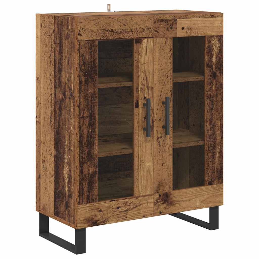 Highboard 2 stk. Gammelt træ 69,5 x 34 x 180 cm