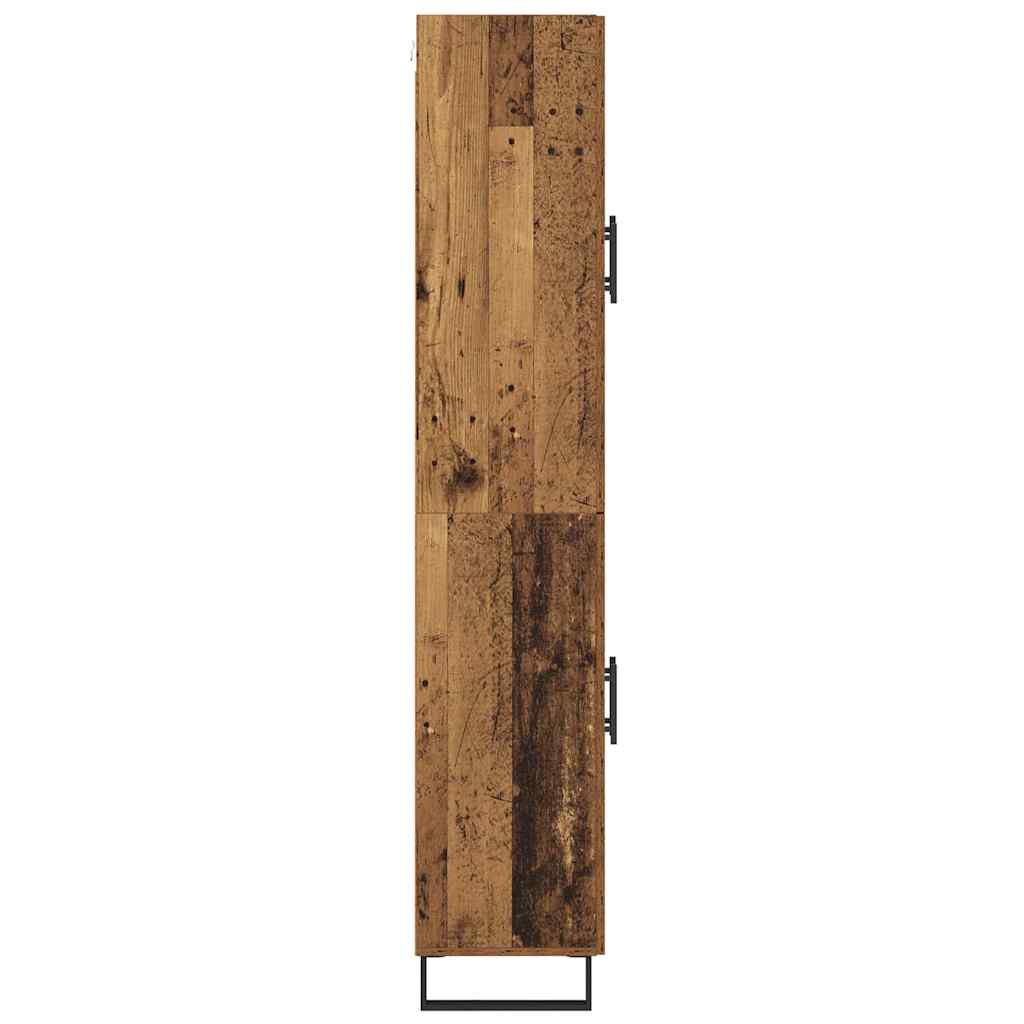 Highboard 2 stk. Gammelt træ 69,5 x 34 x 180 cm