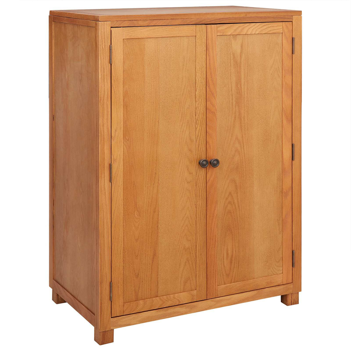 Garderobeskab med dør Brun 80 x 50 x 115 cm Massivt Eg Træ