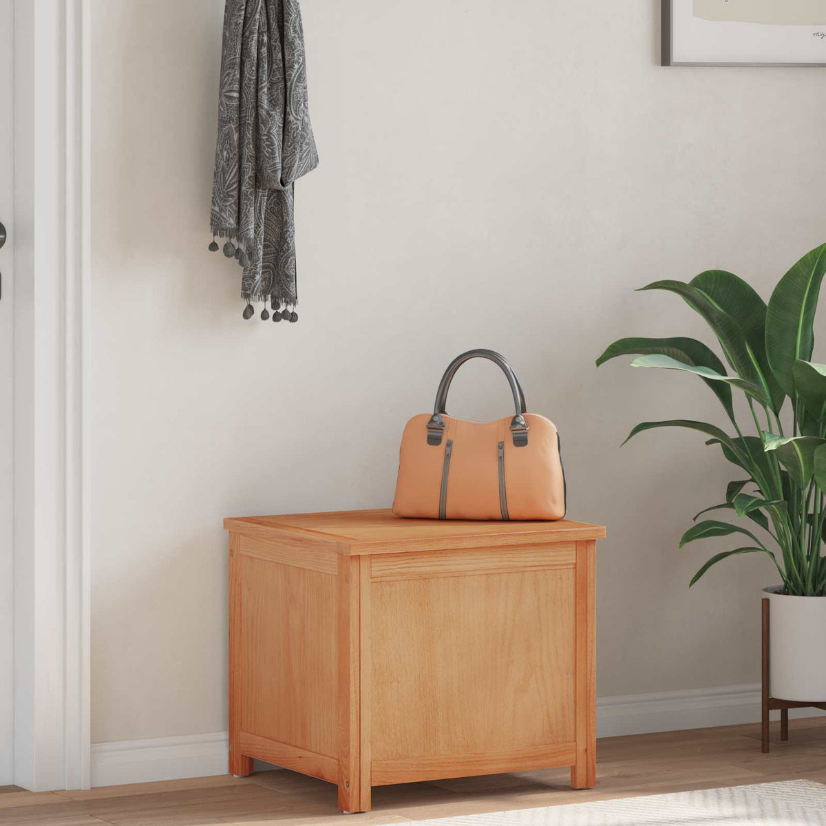 Opbevaringskasse med opbevaring 50 x 45 x 45 cm Massivt Eg Træ