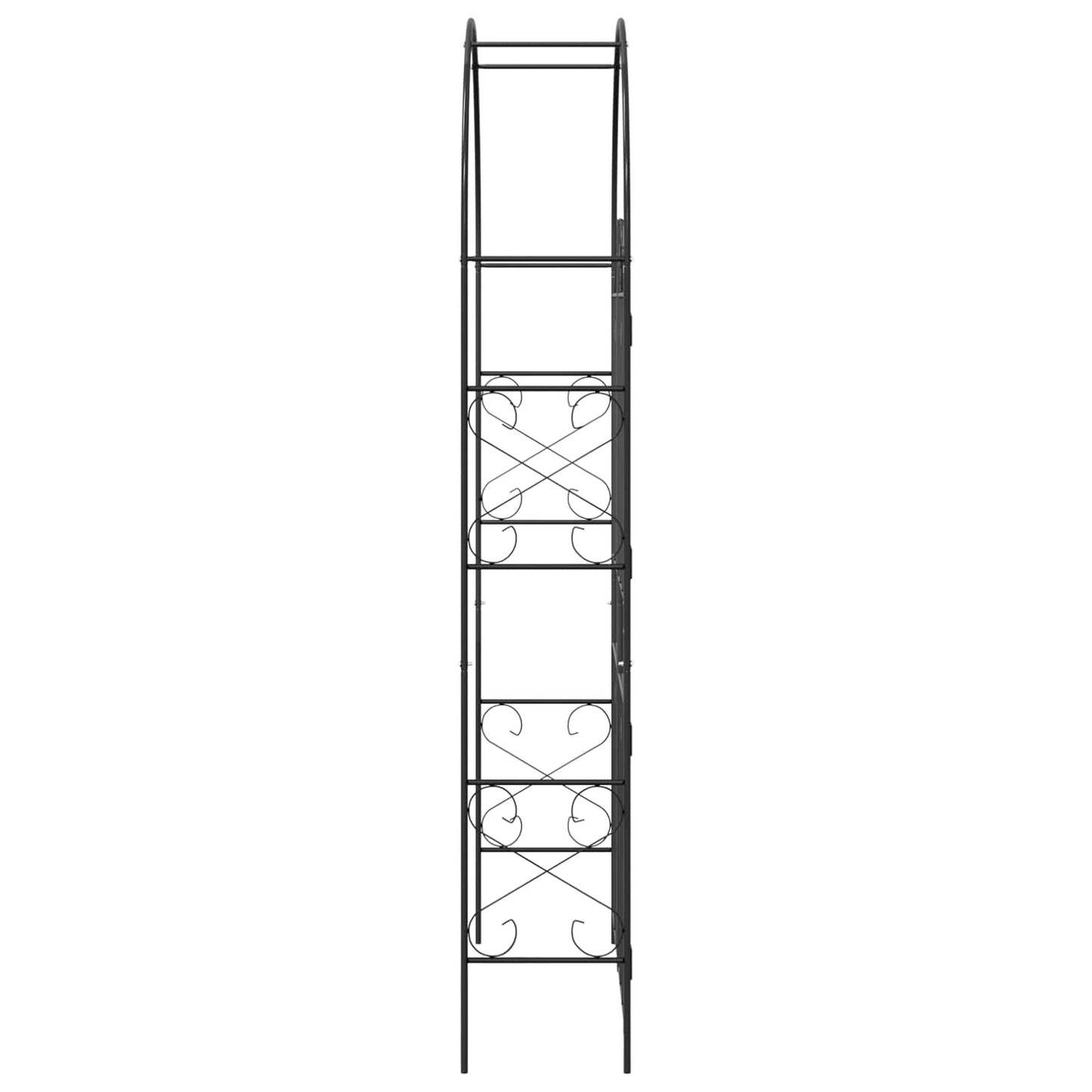 Havebue Sort 115 x 37 x 226 cm Stål