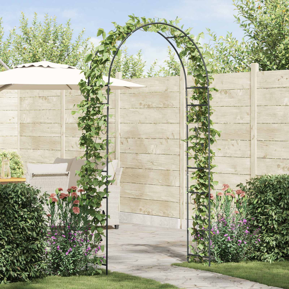 Havebue Sort 115 x 37 x 231 cm