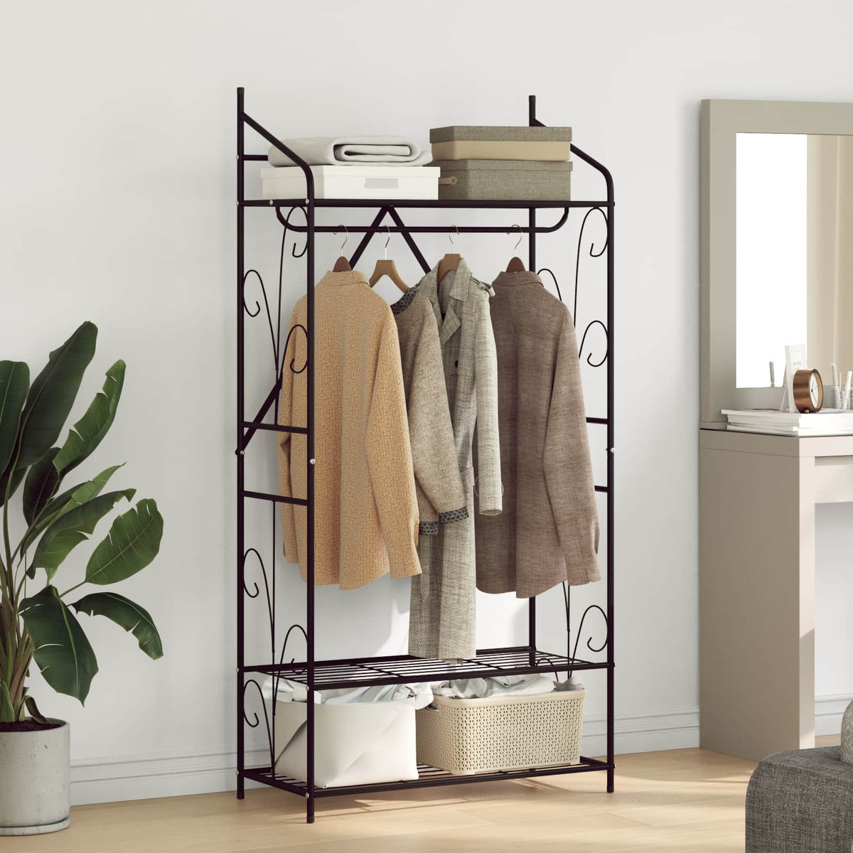 Åben Garderobe Ensfarvet 78 x 36 x 158 cm