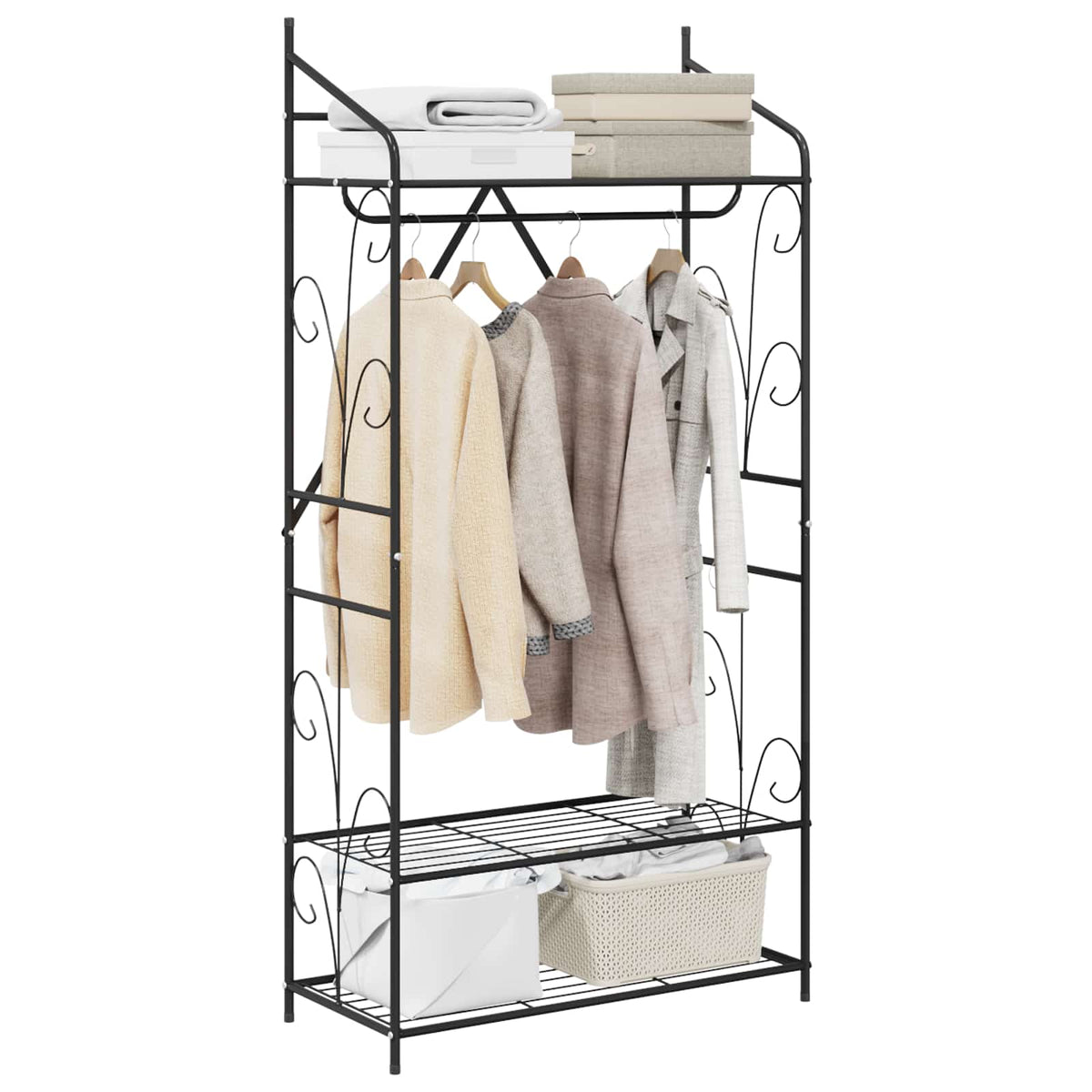 Åben Garderobe Ensfarvet 78 x 36 x 158 cm