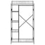 Åben Garderobe Sort 101 x 43 x 188 cm Stål