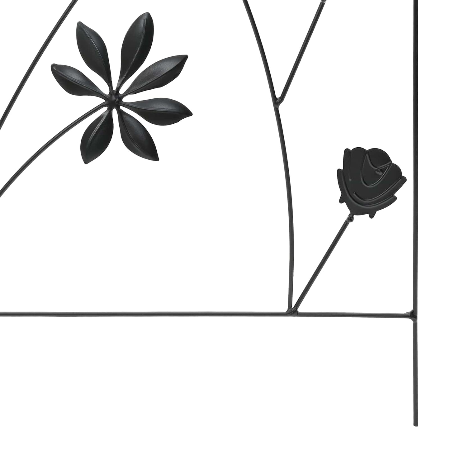 Havehegn 3 stk. Sort 112 x 39,5 cm Stål