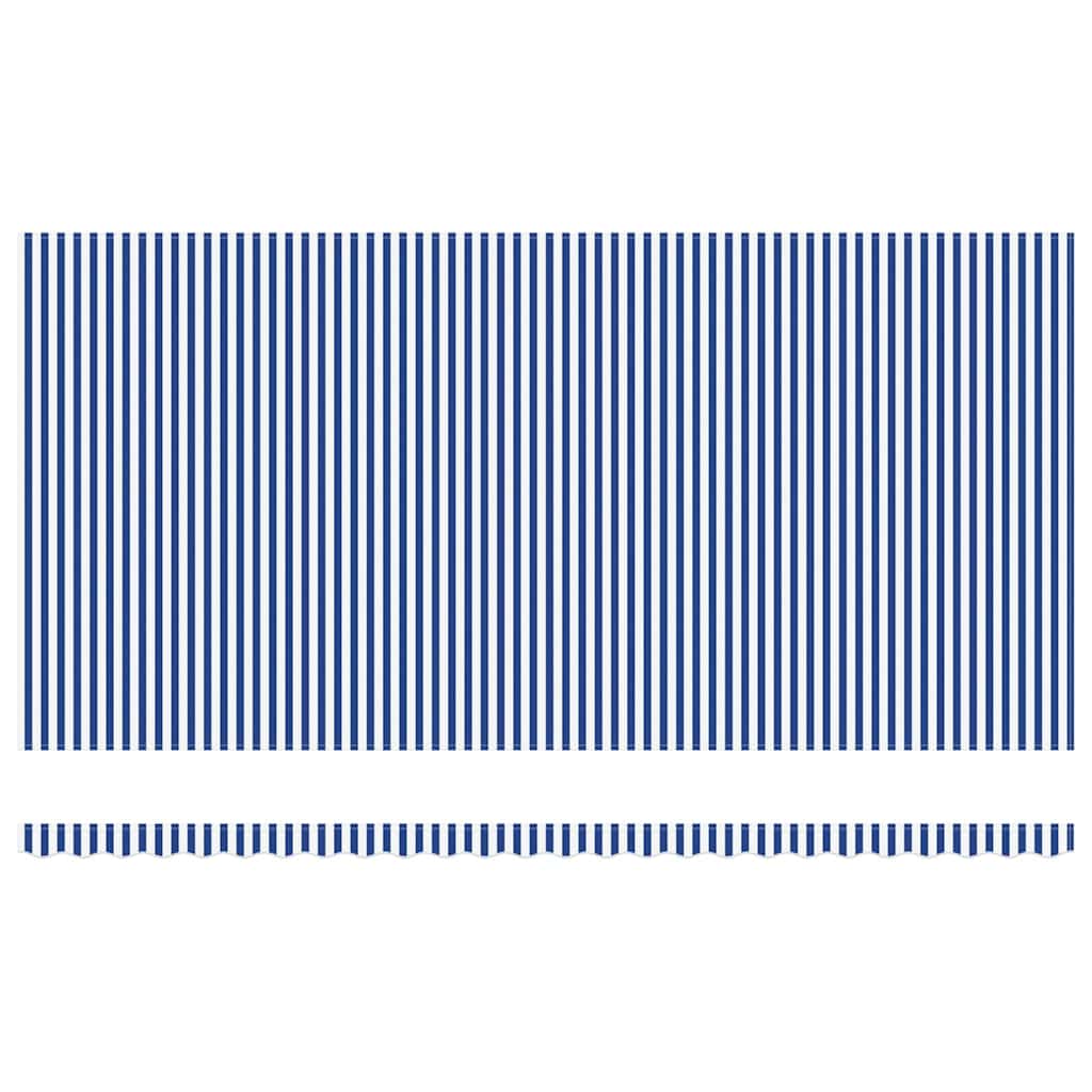 Udtrækkelig markise Blå og Hvid 600 × 300 cm
