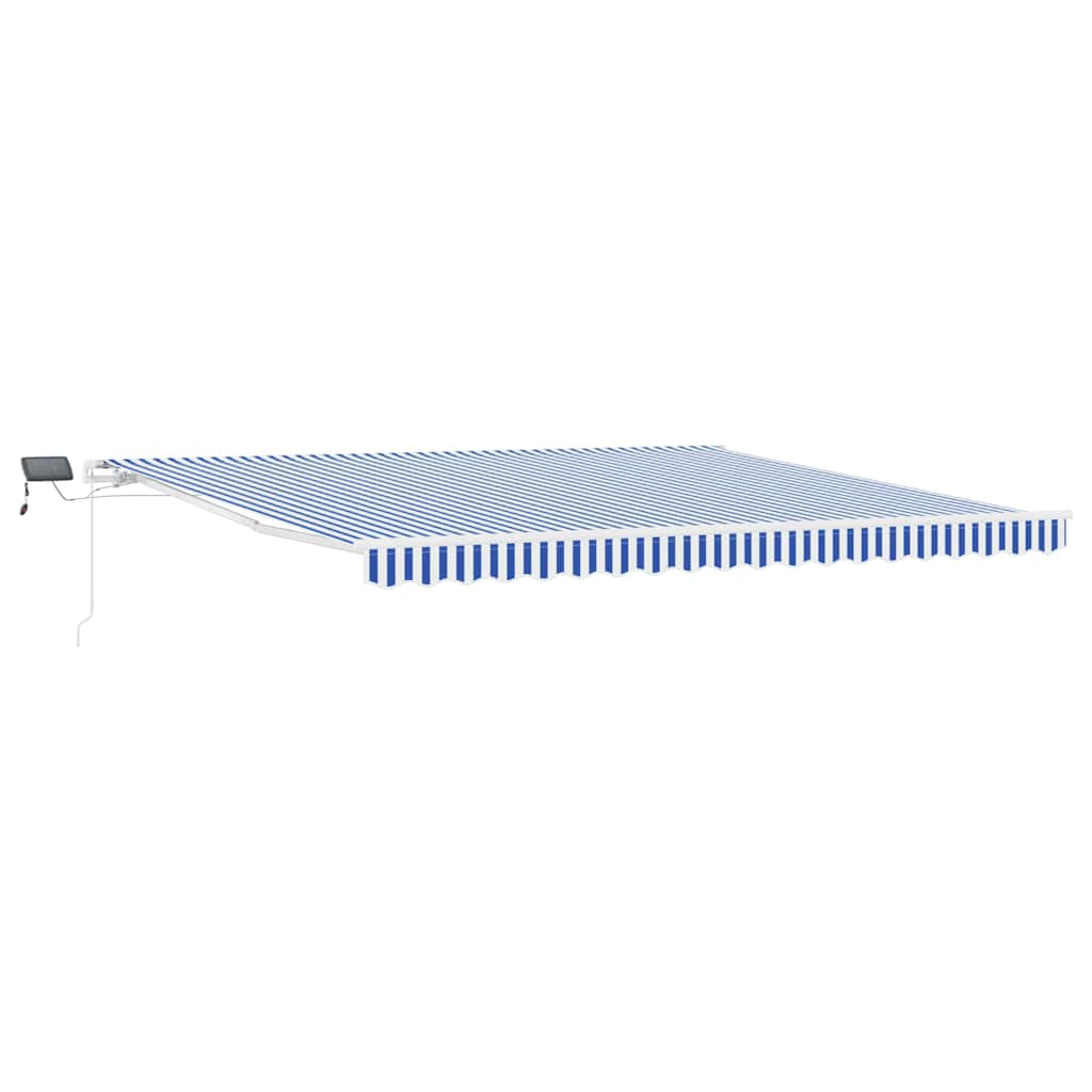 Udtrækkelig markise Blå og Hvid 500 × 300 cm