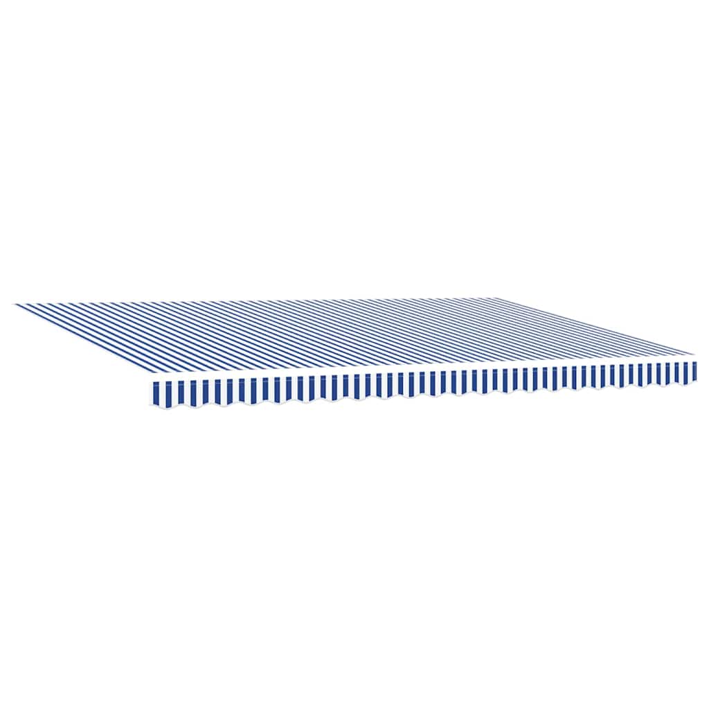 Udtrækkelig markise Blå og Hvid 450 × 300 cm