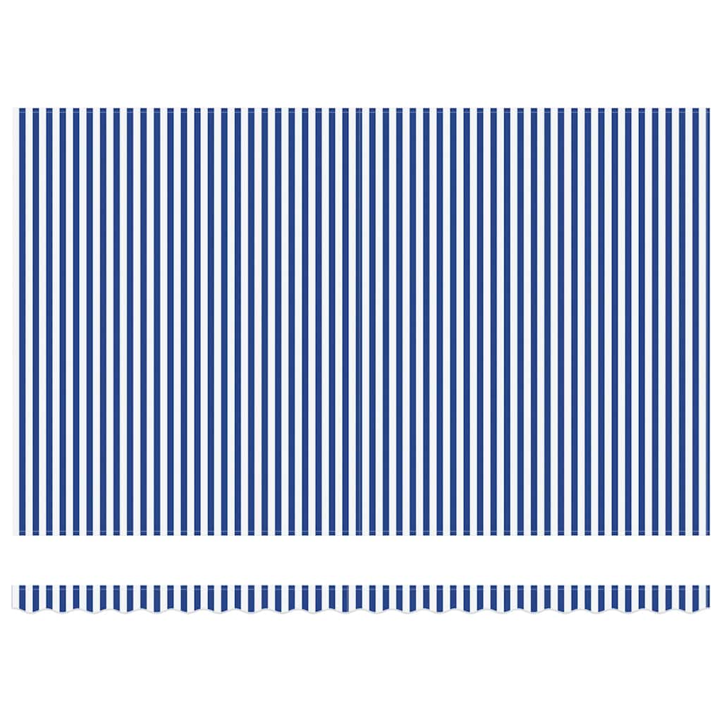 Udtrækkelig markise Blå og Hvid 450 × 300 cm