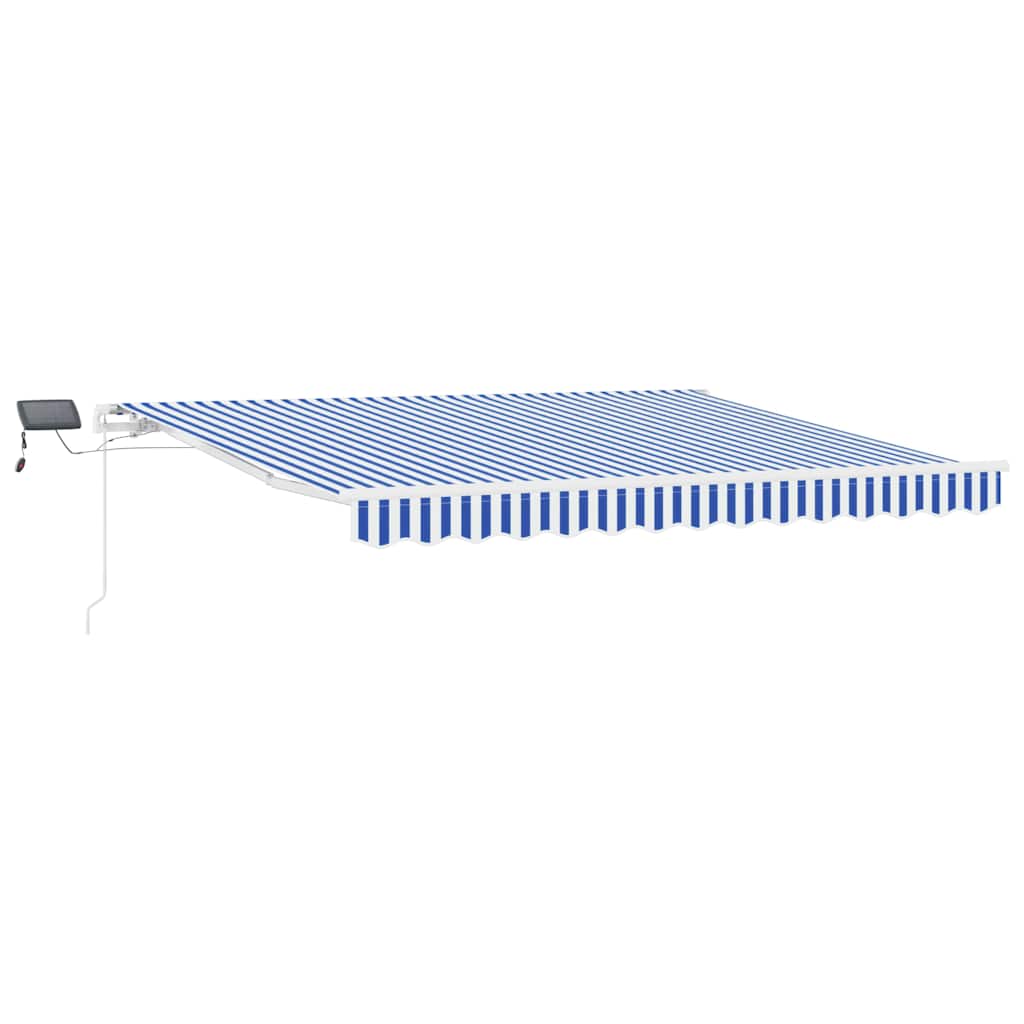 Udtrækkelig markise Blå og Hvid 350 x 250 cm