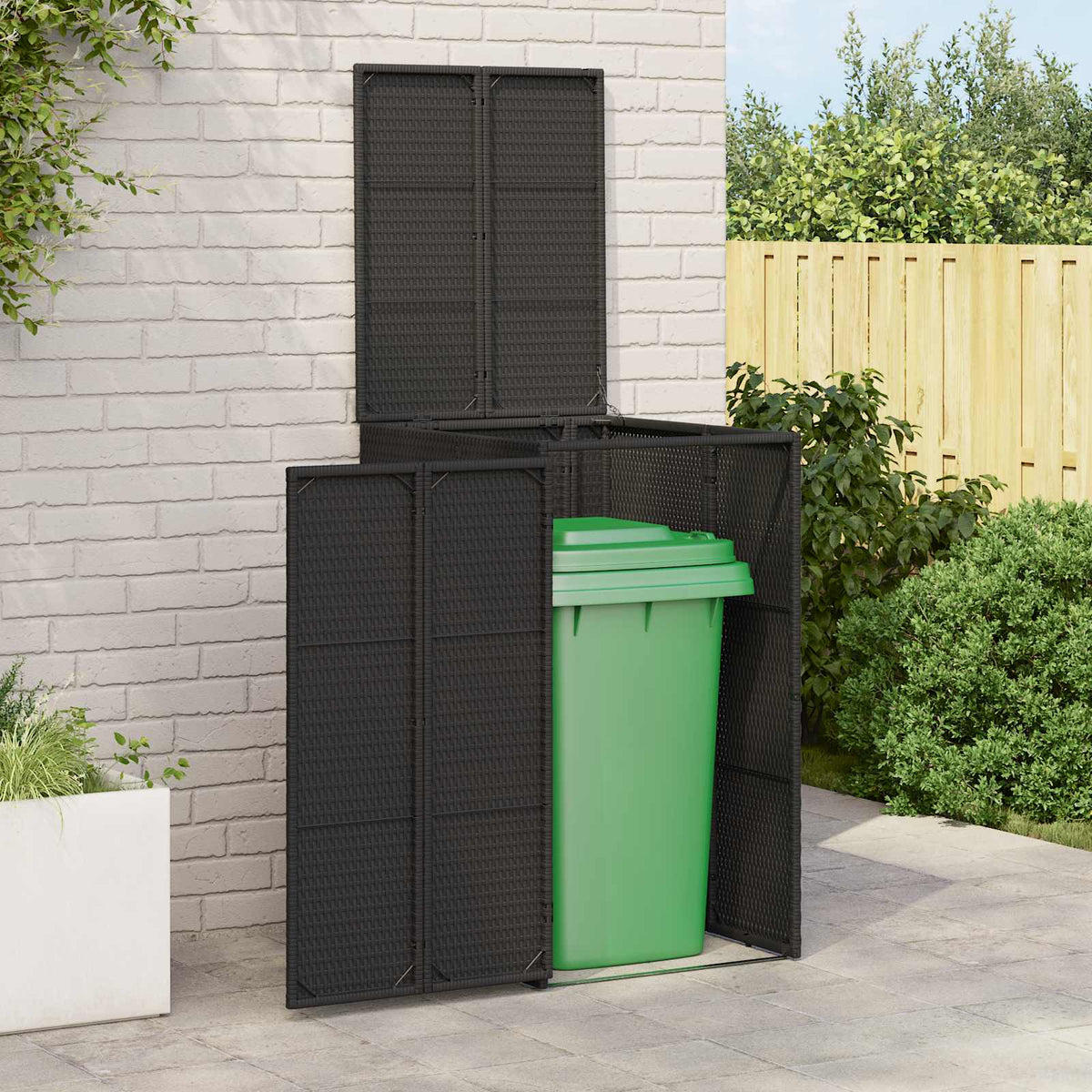 Affaldsbin boks Sort 65 x 80 x 115 cm Polyethylen