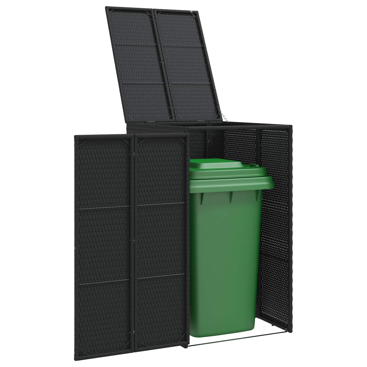 Affaldsbin boks Sort 65 x 80 x 115 cm Polyethylen