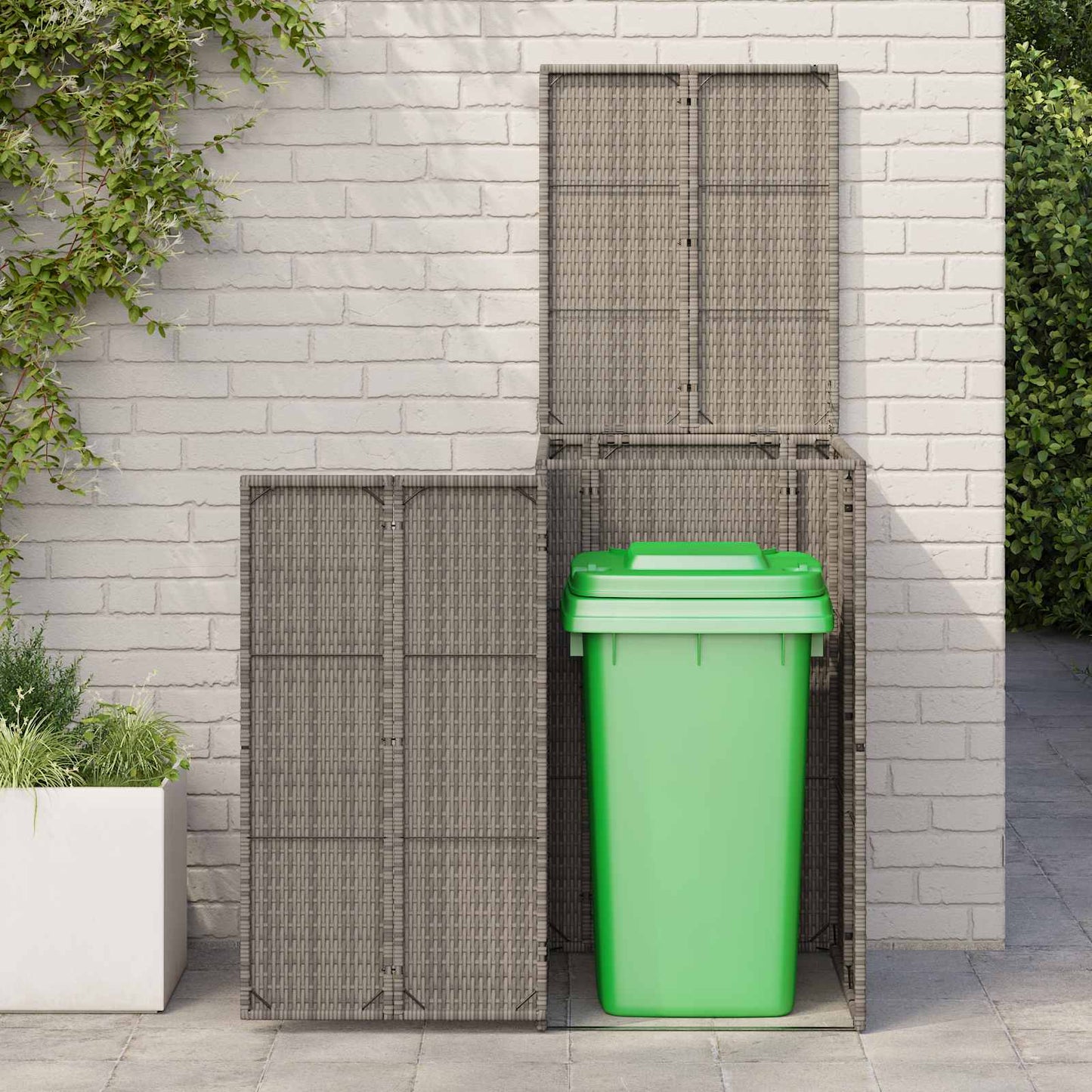 Affaldsbin boks Grå 65 x 80 x 115 cm Polyethylen