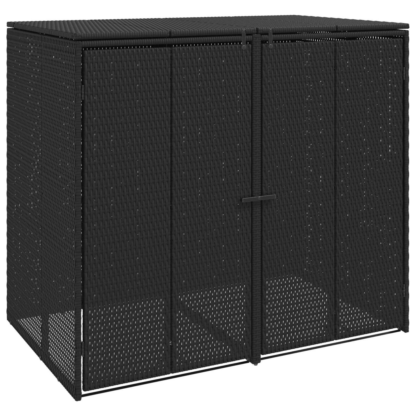 Affaldsbin boks 2 stk. Sort 130 x 80 x 115 cm Polyethylen
