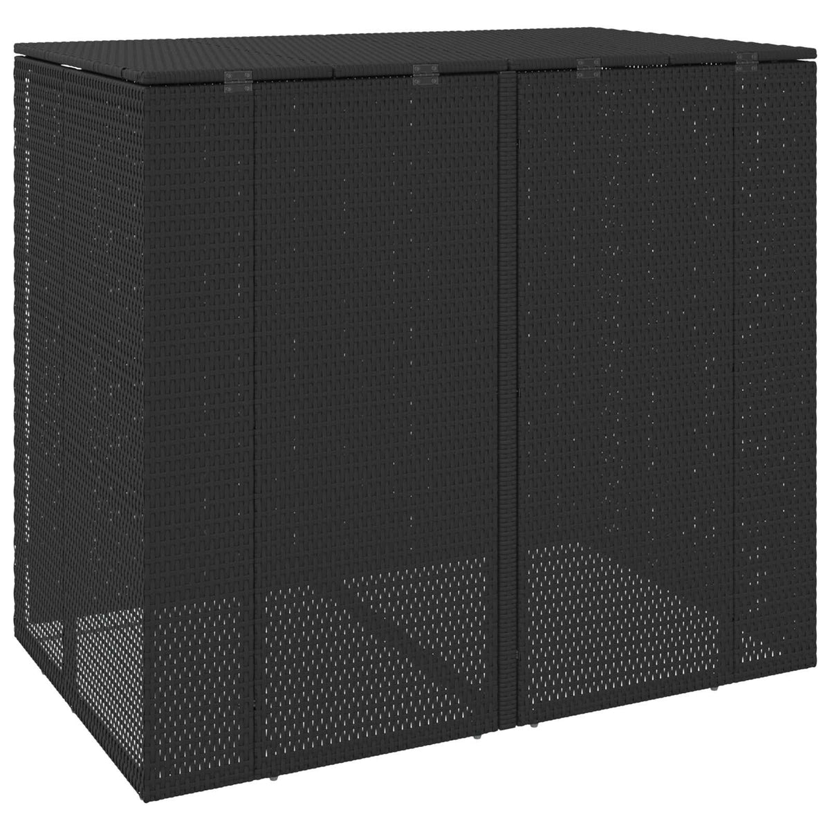 Affaldsbin boks 2 stk. Sort 130 x 80 x 115 cm Polyethylen