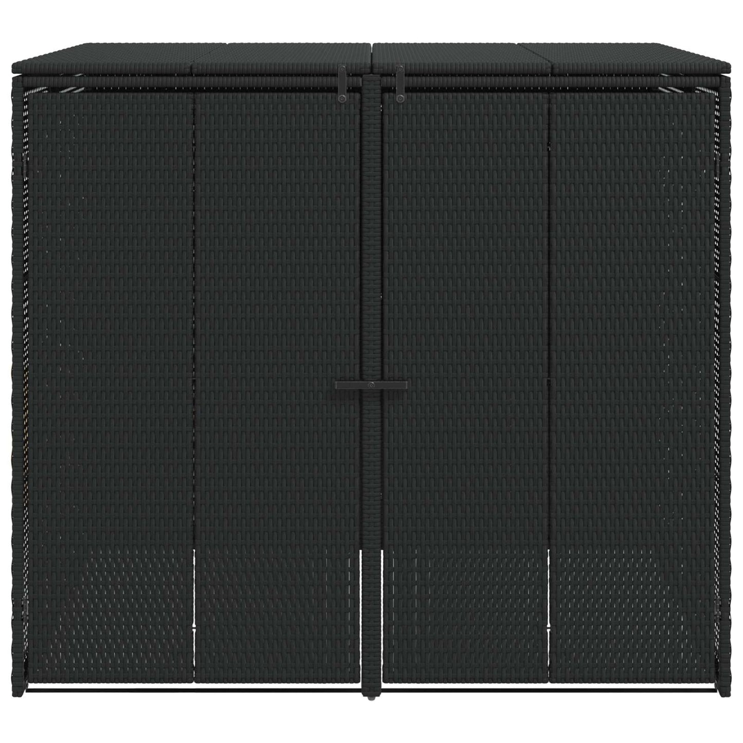Affaldsbin boks 2 stk. Sort 130 x 80 x 115 cm Polyethylen
