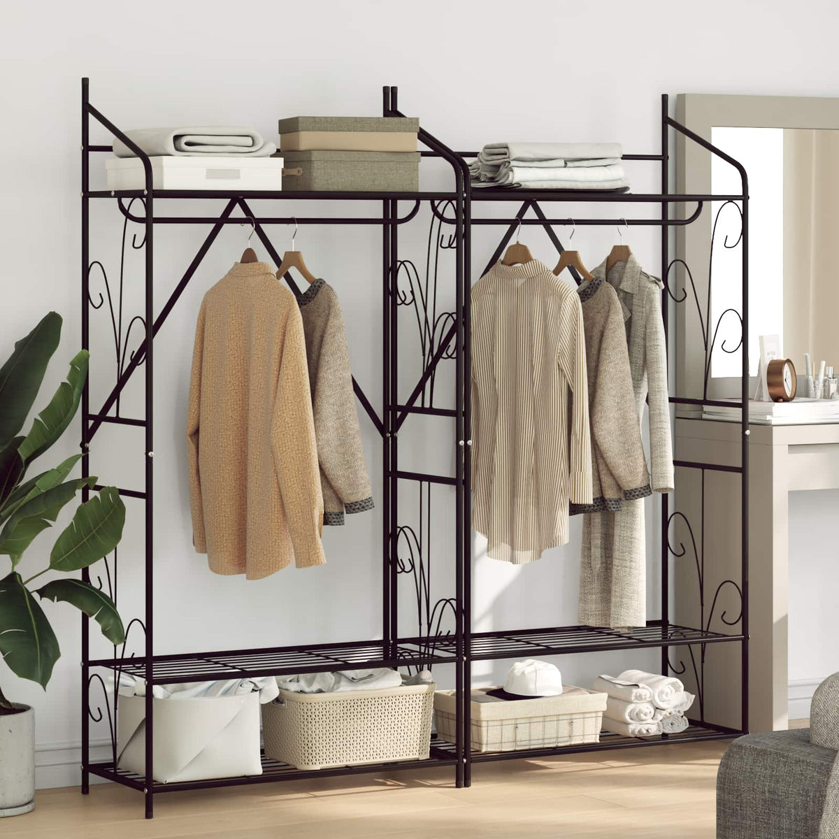 Åben Garderobe 2 stk. 78 x 36 x 158 cm